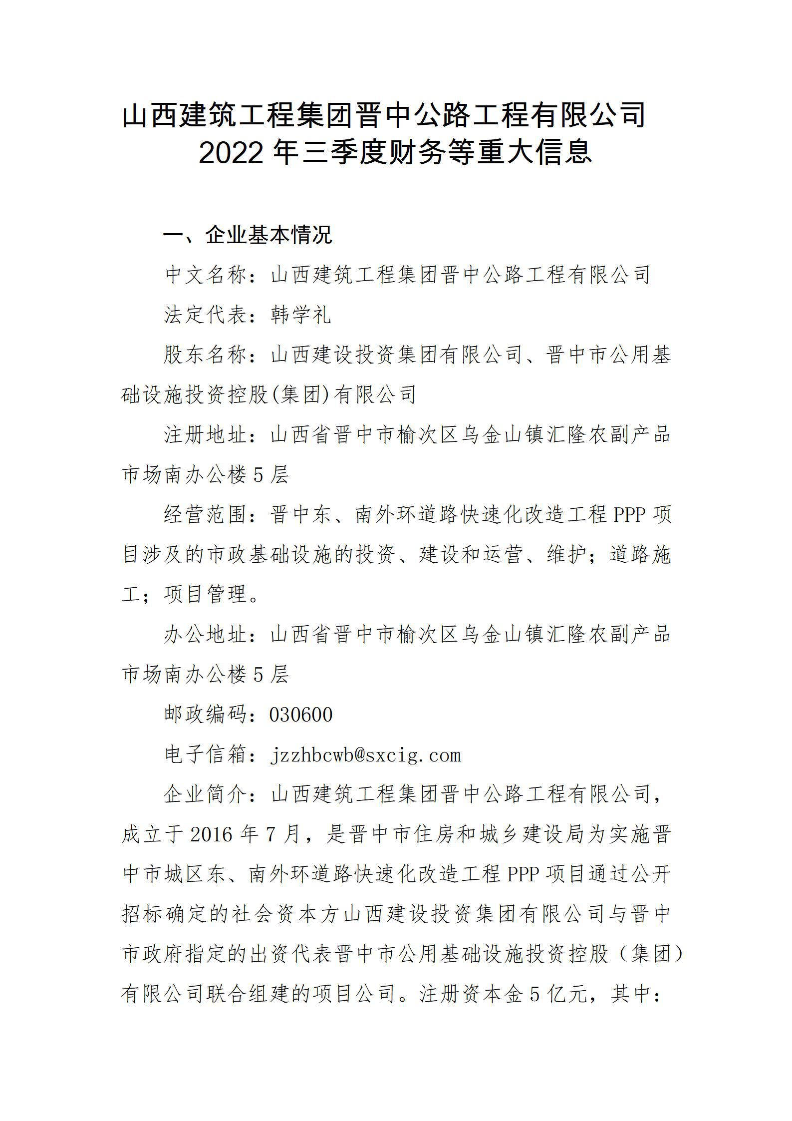 ɽ���޽����̼��Ž��й�·�������޹�˾2022�������Ȳ�����ش���Ϣ