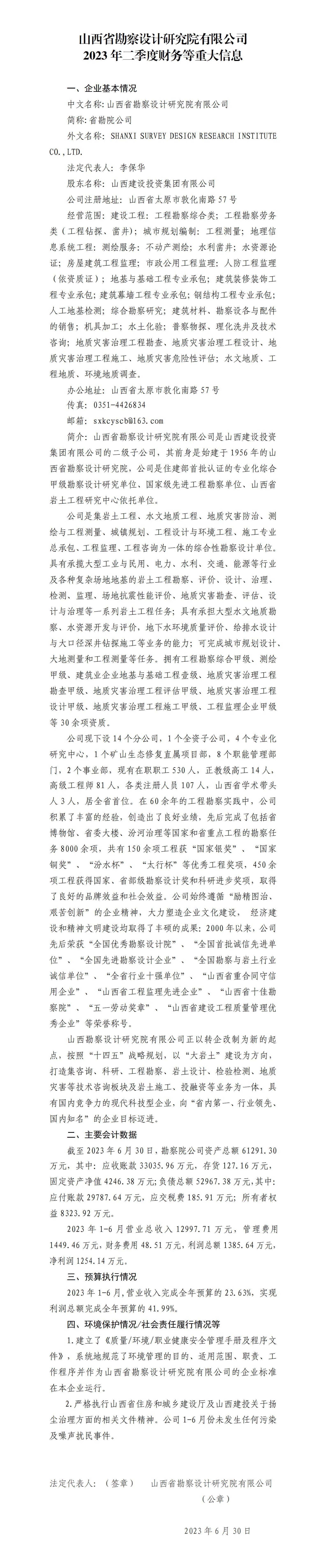 ɽ��ʡ��̽����о�Ժ���޹�˾2023������Ȳ�����ش���Ϣ