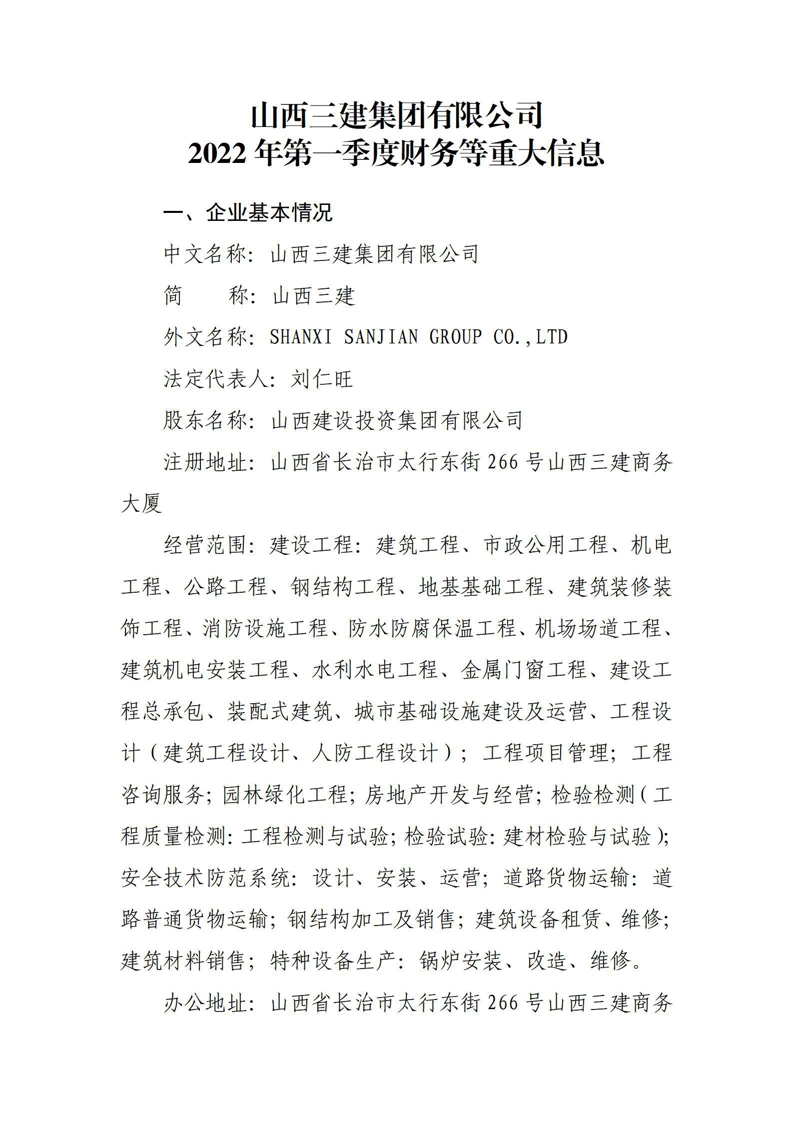 ɽ�������������޹�˾2022���һ���Ȳ�����ش���Ϣ