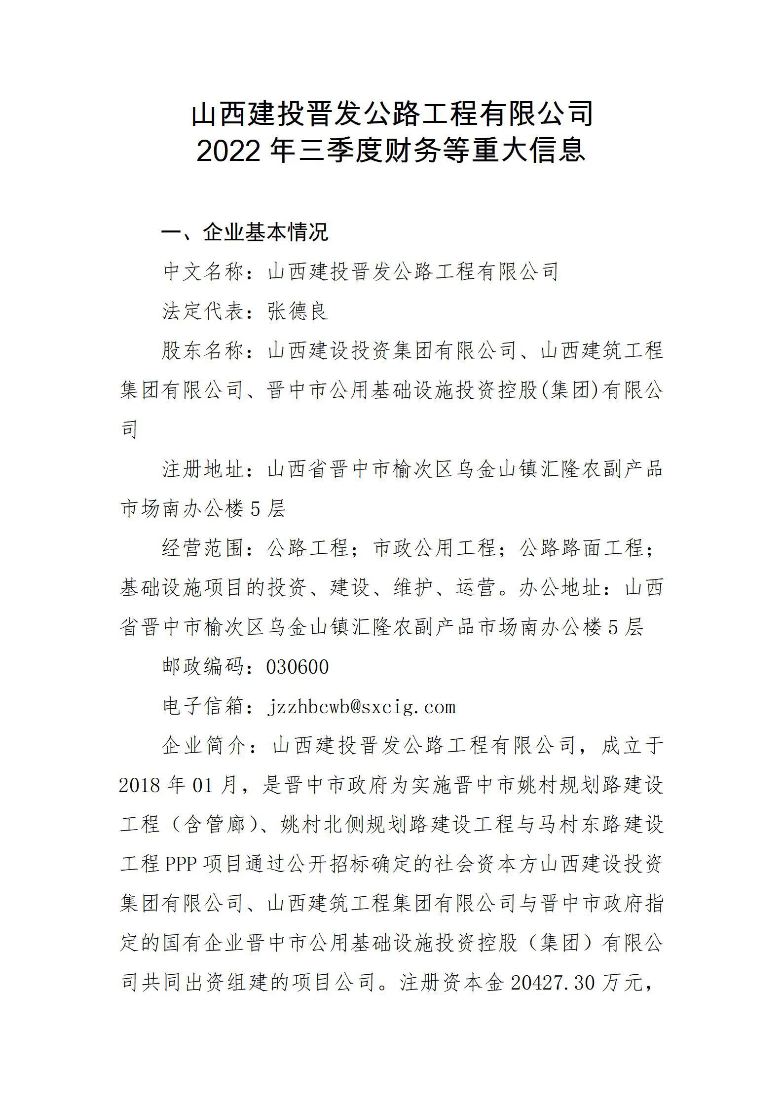 ɽ����Ͷ������·�������޹�˾2022�������Ȳ�����ش���Ϣ