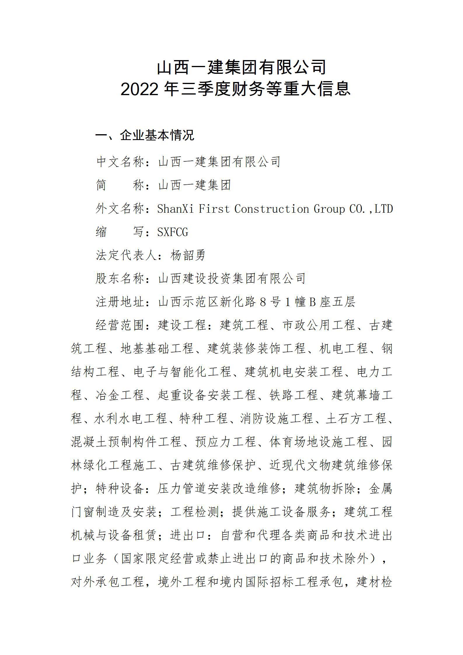 ɽ��һ���������޹�˾2022�������Ȳ�����ش���Ϣ